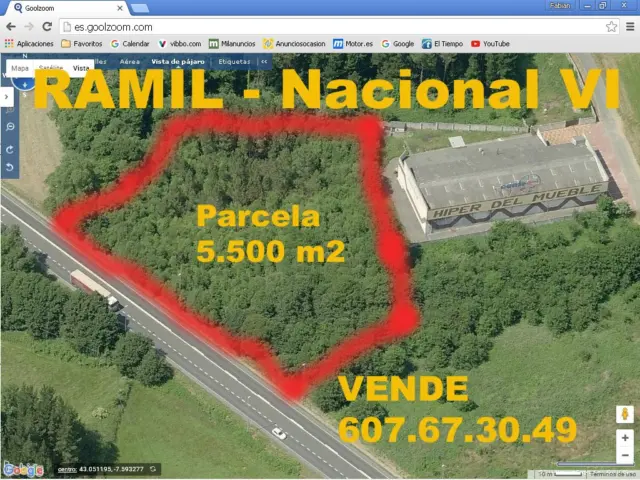 Terreny en venda a Carretera de La Coruña, 200, Parroquias Este (Lugo Capital) de 69.000 €