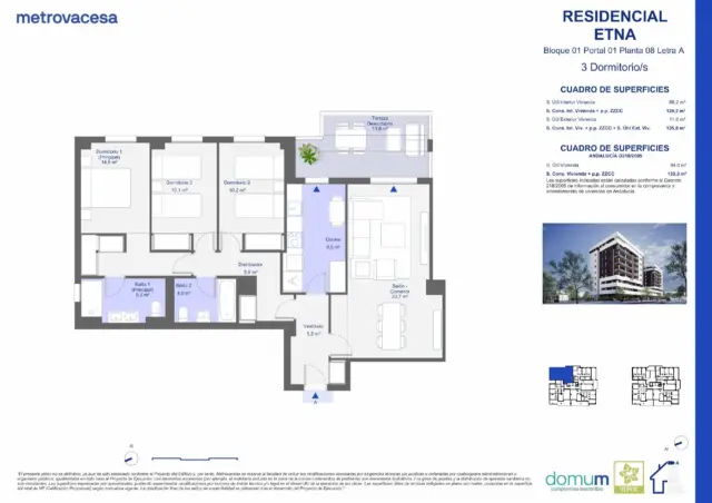 Apartment in Parcelas R5'.4 and R5'.5 of the Sus-Dbp2. Palmas Altas