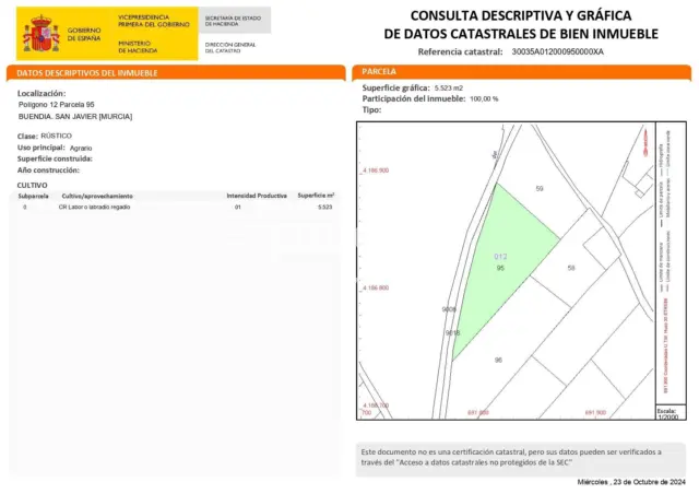 Terreno en alquiler en Calle Polígono 12, Núcleo Urbano (San Javier) de 400 €<span>/mes</span>