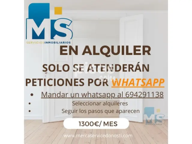 Piso en alquiler en Pasai Donibane, Pasai Donibane (Pasaia) de 1.300 €<span>/mes</span>