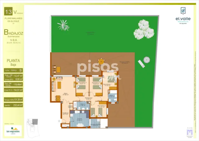 Piso en venta en Calle Juan Pablo Ii, 65, Las Vaguadas-Carretera de Valverde (Badajoz Capital) de 364.000 €