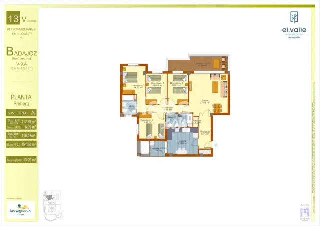 Piso en venta en Calle Juan Pablo Ii, 65, Las Vaguadas-Carretera de Valverde (Badajoz Capital) de 331.000 €