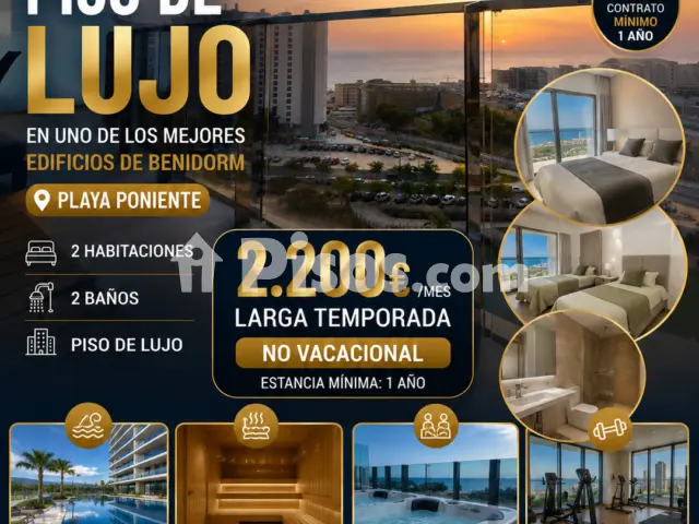 Apartamento en alquiler en Avenida de la República Argentina, 1, Platja de Ponent (Benidorm) de 2.200 €<span>/mes</span>