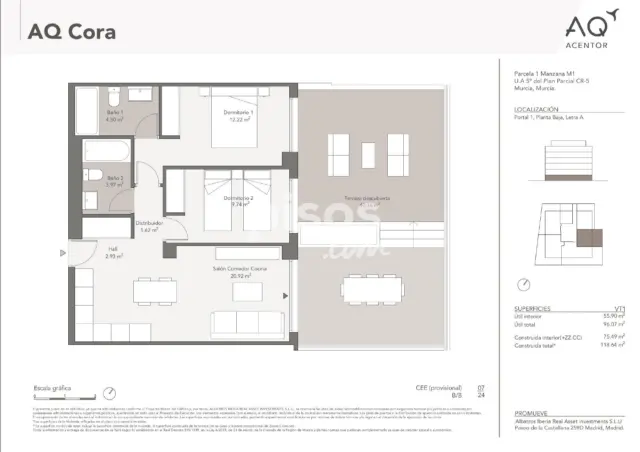 Piso en venta en Avenida Francisco Jiménez Ruiz, 33, Zarandona (Distrito Pedanías Este. Murcia Capital) de 281.000 €