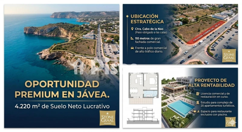Terreno en venta en La Granadella - Costa Nova, Xàbia - Jávea