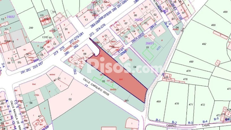 Terreno en venta en Calle de Casquido
