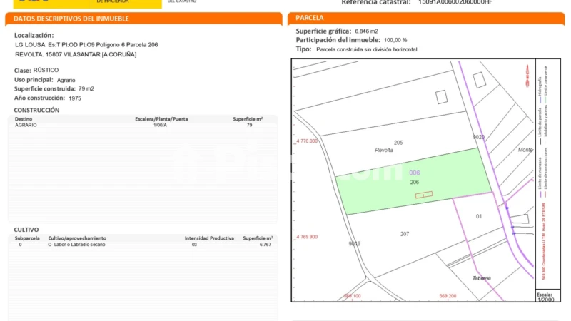 Terreno en venta en Calle Lousa