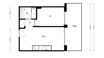 Piso en alquiler en Ègara, Ègara (Distrito Sant Pere Nord-Ègara. Terrassa) de 596 €<span>/mes</span>