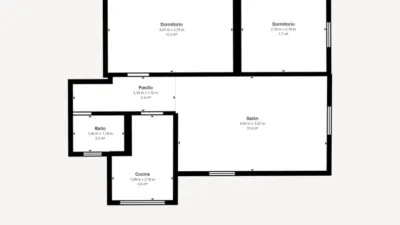 Piso en venta en Placeta Muñoz Seca, Zaidín-Vergeles (Distrito Zaidín. Granada Capital) de 134.900 €
