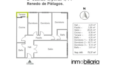Piso en venta en Calle Cuartas (Las), Número 3, Renedo de Piélagos (Piélagos) de 145.000 €