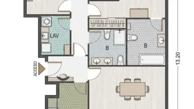 Apialia Sabadell presents this spacious and bright apartment by builder Mañero, located in one of the most established and attractive areas of Gràcia, surrounded by shops, services, schools, and public transport. The property is in a building with lift access and includes a parking space and storage room in the price, adding significant value to the location. The layout is comfortable and functional, featuring 3 bedrooms: two doubles and one single. It has a full en-suite bathroom and a modern design powder room with a double sink, which was previously a full bathroom. The daytime area comprises a large, bright living-dining room with direct access to a balcony offering clear views, perfect for enjoying natural light and the outdoors. The fully independent kitchen is clearly separated from the living area, providing a practical and contemporary space. An excellent opportunity for those seeking space, light, a good layout, and all amenities, including parking and storage, in a privileged location in Gràcia. Property condition: Ready to move in. Useful area: 105 m Built-up area: 135 m2 AICAT No.: A14038 API No.: 8304 Pressurized Zone: YES Large Holder Status: NO In accordance with Article 20.1.c) of TRLGDCU and Royal Decree 515/1989, the advertised price does not include taxes or transaction costs unless expressly stated. If the transaction is subject to VAT, the current rate under Law 37/1992 will apply, along with AJD where applicable. If subject to ITP, it will be settled in accordance with Legislative Royal Decree 1/1993 and current tax regulations in Catalonia. Notary and registration fees will be paid according to the tariff, in line with the relevant Royal Decrees. The buyer will not assume expenses legally attributable to the seller. ENERGY LABEL: 5590026DF2959H0027SJ photo 53