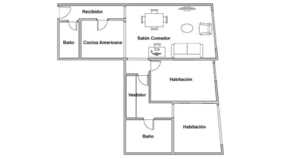 Piso en venta en Carrer de Calàbria, cerca de Avinguda del Paral·lel, Sant Antoni (Distrito Eixample. Barcelona Capital) de 510.000 €