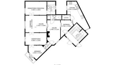 Piso en venta en Carrer de Bailèn, cerca de Ronda de Sant Pere, La Dreta de l'Eixample (Distrito Eixample. Barcelona Capital) de 650.000 €