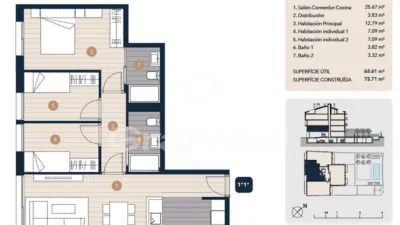 Apartamento en venta en Puigcerdà, Puigcerdà de 330.000 €