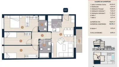 Apartamento en venta en Puigcerdà, Puigcerdà de 370.000 €
