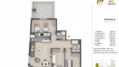 Promoción Autopista, Pardaleras (Badajoz Capital) de 199.000 €