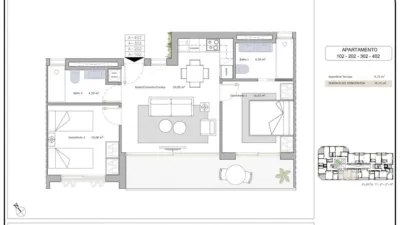Apartamento en venta en Lo Pagán, Núcleo (San Pedro del Pinatar) de 231.900 €