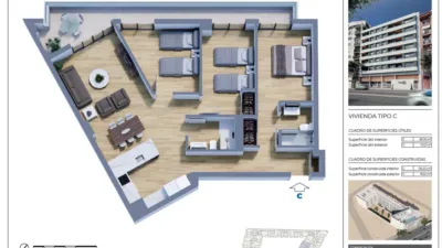 Piso en venta en Avinguda de Casalduch, 94, cerca de Carrer de la Vall d'Almonacid, Sur (Castelló de la Plana) de 242.000 €