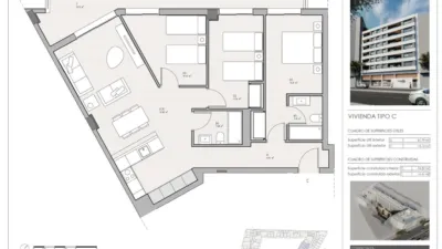 Piso en venta en Avinguda de Casalduch, 94, cerca de Carrer de la Vall d'Almonacid, Sur (Castelló de la Plana) de 242.000 €