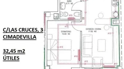 Piso en alquiler en Calle de las Cruces, 3, Centro (Distrito Centro. Gijón) de 800 €<span>/mes</span>