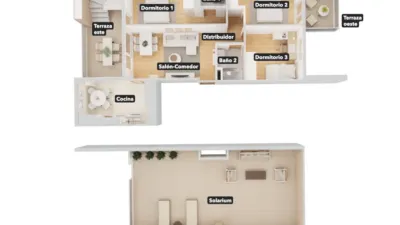 Ático en venta en Calle Las Neveras, Salburua (Vitoria - Gasteiz) de 425.000 €