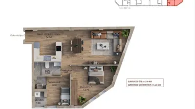 Piso – Albacete, Carretas-Huerta Marzo - Más