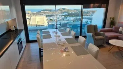 Duplex Penthouse with Dream Views: Infinite Mediterranean Sea Views - Camporosso Village, Finestrat 112 m² interior | 191.51 m² total built-up area | 170.27 m² usable surface 3 bedrooms | 3 bathrooms 82.56 m² of terraces, including a spectacular rooftop solarium of 43.82 m² with jacuzzi Stunning panoramic sea views 1 parking space included Energy Class A - Extremely energy efficient (30 kWh/m²/year) Layout: First Floor (74 m²): Open-plan living-dining room with modern kitchen, 2 bedrooms (master with en-suite bathroom), 2 bathrooms and 16 m² terrace with sea views. Second Floor (29 m²): Spacious third bedroom/multi-purpose room, bathroom, storage room, 16.60 m² terrace, plus an impressive rooftop solarium of 43.82 m² with 180° panoramic sea and Benidorm skyline views! Features: Air conditioning (heating/cooling) | Automatic awnings and electric shutters | Alarm system | Fully equipped modern kitchen | Parking space included | Energy rating A | All furniture included | Complete smart home system controllable via mobile app (electric shutters, all lights, air conditioning, door intercom and more) Community Services: Outdoor and heated swimming pools | Padel court | Gym | Children's playground | Gardens Privileged Location - Calle Colombia 2, Finestrat: 10 min to beaches | Shopping centres and supermarkets | Golf courses | Restaurants | Medical services and schools Perfect for: Families, investors, seekers of Mediterranean lifestyle, permanent or holiday residence, the best of life on the Costa Blanca. A Unique Opportunity: Modern duplex penthouse with A energy certification, huge private rooftop solarium with jacuzzi, smart home technology and all furniture included in one of the most complete urbanisations on the Costa Blanca. photo 17