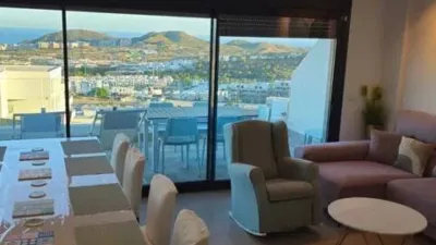 Duplex Penthouse with Dream Views: Infinite Mediterranean Sea Views - Camporosso Village, Finestrat 112 m² interior | 191.51 m² total built-up area | 170.27 m² usable surface 3 bedrooms | 3 bathrooms 82.56 m² of terraces, including a spectacular rooftop solarium of 43.82 m² with jacuzzi Stunning panoramic sea views 1 parking space included Energy Class A - Extremely energy efficient (30 kWh/m²/year) Layout: First Floor (74 m²): Open-plan living-dining room with modern kitchen, 2 bedrooms (master with en-suite bathroom), 2 bathrooms and 16 m² terrace with sea views. Second Floor (29 m²): Spacious third bedroom/multi-purpose room, bathroom, storage room, 16.60 m² terrace, plus an impressive rooftop solarium of 43.82 m² with 180° panoramic sea and Benidorm skyline views! Features: Air conditioning (heating/cooling) | Automatic awnings and electric shutters | Alarm system | Fully equipped modern kitchen | Parking space included | Energy rating A | All furniture included | Complete smart home system controllable via mobile app (electric shutters, all lights, air conditioning, door intercom and more) Community Services: Outdoor and heated swimming pools | Padel court | Gym | Children's playground | Gardens Privileged Location - Calle Colombia 2, Finestrat: 10 min to beaches | Shopping centres and supermarkets | Golf courses | Restaurants | Medical services and schools Perfect for: Families, investors, seekers of Mediterranean lifestyle, permanent or holiday residence, the best of life on the Costa Blanca. A Unique Opportunity: Modern duplex penthouse with A energy certification, huge private rooftop solarium with jacuzzi, smart home technology and all furniture included in one of the most complete urbanisations on the Costa Blanca. photo 11