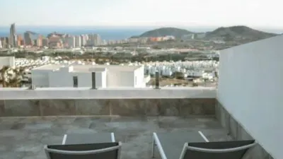 Duplex Penthouse with Dream Views: Infinite Mediterranean Sea Views - Camporosso Village, Finestrat 112 m² interior | 191.51 m² total built-up area | 170.27 m² usable surface 3 bedrooms | 3 bathrooms 82.56 m² of terraces, including a spectacular rooftop solarium of 43.82 m² with jacuzzi Stunning panoramic sea views 1 parking space included Energy Class A - Extremely energy efficient (30 kWh/m²/year) Layout: First Floor (74 m²): Open-plan living-dining room with modern kitchen, 2 bedrooms (master with en-suite bathroom), 2 bathrooms and 16 m² terrace with sea views. Second Floor (29 m²): Spacious third bedroom/multi-purpose room, bathroom, storage room, 16.60 m² terrace, plus an impressive rooftop solarium of 43.82 m² with 180° panoramic sea and Benidorm skyline views! Features: Air conditioning (heating/cooling) | Automatic awnings and electric shutters | Alarm system | Fully equipped modern kitchen | Parking space included | Energy rating A | All furniture included | Complete smart home system controllable via mobile app (electric shutters, all lights, air conditioning, door intercom and more) Community Services: Outdoor and heated swimming pools | Padel court | Gym | Children's playground | Gardens Privileged Location - Calle Colombia 2, Finestrat: 10 min to beaches | Shopping centres and supermarkets | Golf courses | Restaurants | Medical services and schools Perfect for: Families, investors, seekers of Mediterranean lifestyle, permanent or holiday residence, the best of life on the Costa Blanca. A Unique Opportunity: Modern duplex penthouse with A energy certification, huge private rooftop solarium with jacuzzi, smart home technology and all furniture included in one of the most complete urbanisations on the Costa Blanca. photo 138
