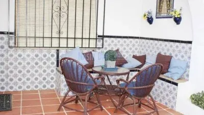 Semi-detached house in the Almijara urbanization, Nerja, with sea views. The property comprises a living room, kitchen, shower room, private patio, and a terrace on the ground floor. Three bedrooms and one bathroom on the first floor. There is also a basement converted into a small study. Parking and communal pool included. Sea views. photo 18