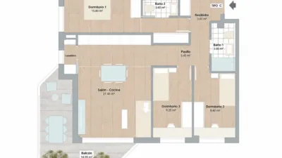 Apartment in Zarandona photo 13