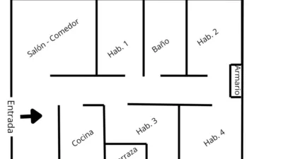 Piso en venta en Mallén, Mallén de 65.000 €