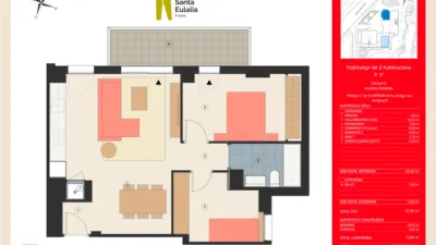 Piso en venta en Carrer de Santa Eulàlia, s/n, Santa Eulàlia (L'Hospitalet de Llobregat) de 308.000 €