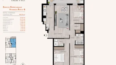 Ático en venta en Errekaldeberri, Errekaldeberri (Distrito Errekalde. Bilbao) de 449.000 €