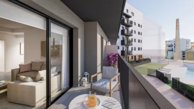 Promoción Habitat Sala Badrinas Pisos, Carretera  de Rubí 106-108-11. Segle XX (Distrito Segle XX-La Cogullada. Terrassa)
