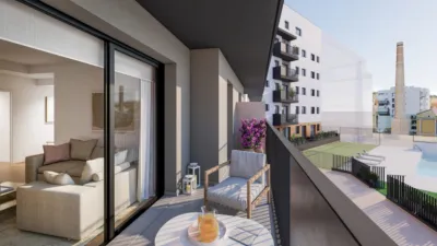 Promoción Habitat Sala Badrinas Pisos, Carretera  de Rubí 106-108-11. Segle XX (Distrito Segle XX-La Cogullada. Terrassa)
