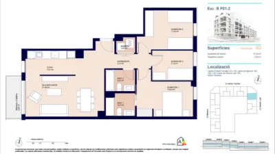 Piso en venta en Carrer de Marconi, 126, Ca n'Aurell (Terrassa) de 290.000 €
