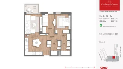 Piso en venta en Avinguda de Catalunya, 17, Fontetes-Carretera de Barcelona (Cerdanyola del Vallès) de 355.000 €