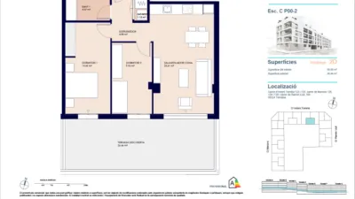 Piso en venta en Carrer de Marconi, 126, Ca n'Aurell (Terrassa) de 256.000 €