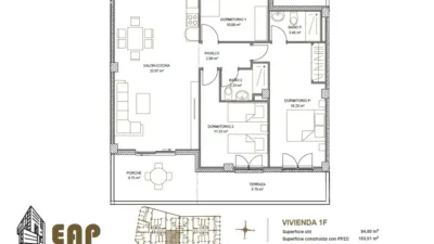 Piso en venta en Calle Pirineo, Los Dolores-Los Gabatos-Hispanoamérica (Distrito Núcleo Urbano. Cartagena) de 163.000 €