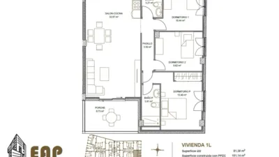 Piso en venta en Calle Pirineo, 25, Los Dolores-Los Gabatos-Hispanoamérica (Distrito Núcleo Urbano. Cartagena) de 163.000 €