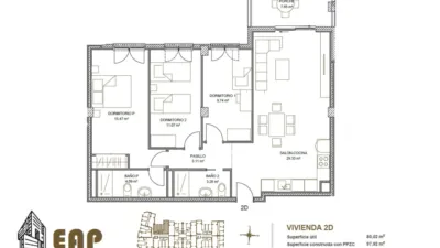 Piso en venta en Calle Pirineo, 25, Los Dolores-Los Gabatos-Hispanoamérica (Distrito Núcleo Urbano. Cartagena) de 163.000 €