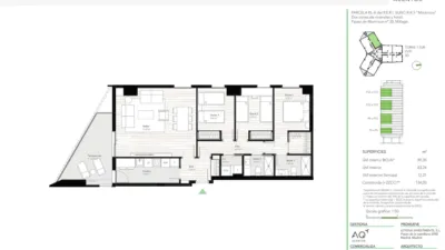 Piso en venta en Paseo de los Martiricos, La Virreina-Jardín Botánico-La Rosaleda (Distrito La Rosaleda-La Roca. Málaga Capital) de 321.000 €