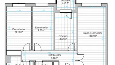 Piso en alquiler en Calle del Cabo Peñas, Pumarín-Teatinos (Oviedo) de 750 €<span>/mes</span>