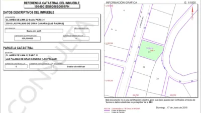 Terreno en venta en Calle Aires De Lima, 22, cerca de Calle de los Llanos de Ucanca, Tamaraceite-San Lorenzo-Casa Ayala (Las Palmas de Gran Canaria) de 189.000 €