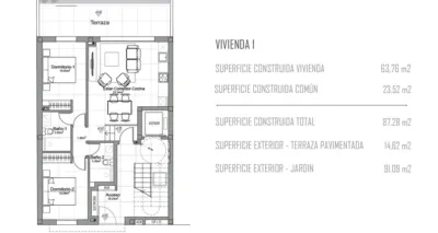 Ático en venta en Carrer de Pilar Montaner, Els Hostalets-Son Fortesa (Distrito Llevant. Palma de Mallorca) de 395.000 €