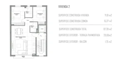 Ático en venta en Carrer de Pilar Montaner, Els Hostalets-Son Fortesa (Distrito Llevant. Palma de Mallorca) de 395.000 €