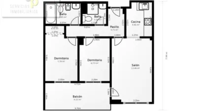 Piso en venta en Glorieta del Reino Unido, El Palmeral (Distrito San Gabriel-El Palmeral-Urbanova. Alicante - Alacant) de 197.500 €