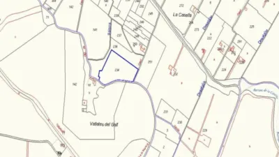 Finca rústica en venta en Calle Casella, El Respirall-Santa Maria de Bonaire-El Racó (Alzira) de 16.000 €