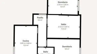Piso en venta en Calle Fika, 55, cerca de Calle Zabalbide, Santutxu (Distrito Begoña-Santutxu. Bilbao) de 280.000 €